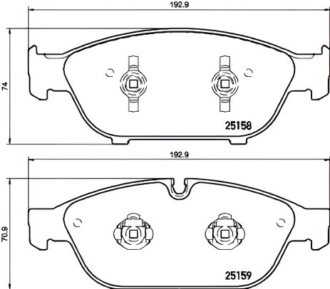 Тормозных колодок комплект, дисковый тормоз AUDI A6, BREMBO (P85127)