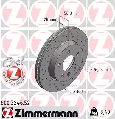 Брейк VW Amarok, Zimmermann (600324652)