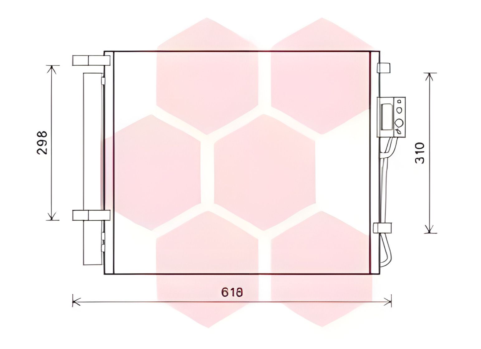 Конденсор кондиціонера для HYUNDAI SANTA FE, Van Wezel Конденсор кондиціонера для HYUNDAI SANTA FE, Van Wezel