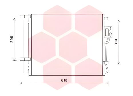 Радиатор кондиционера, конденсор HYUNDAI SANTA FE, Van Wezel (82005310)