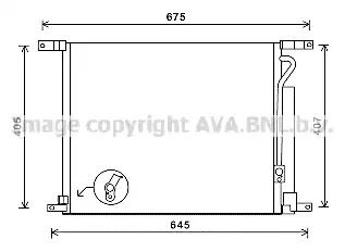 Радиатор, конденсор кондиционера CHEVROLET AVEO, AVA COOLING (DWA5139D)