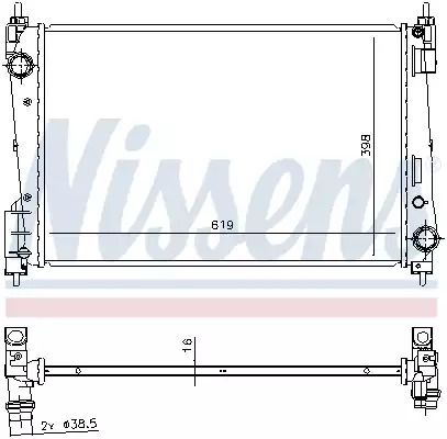 Радиатор охлаждения двигателя FIAT PUNTO, NISSENS (61924)
