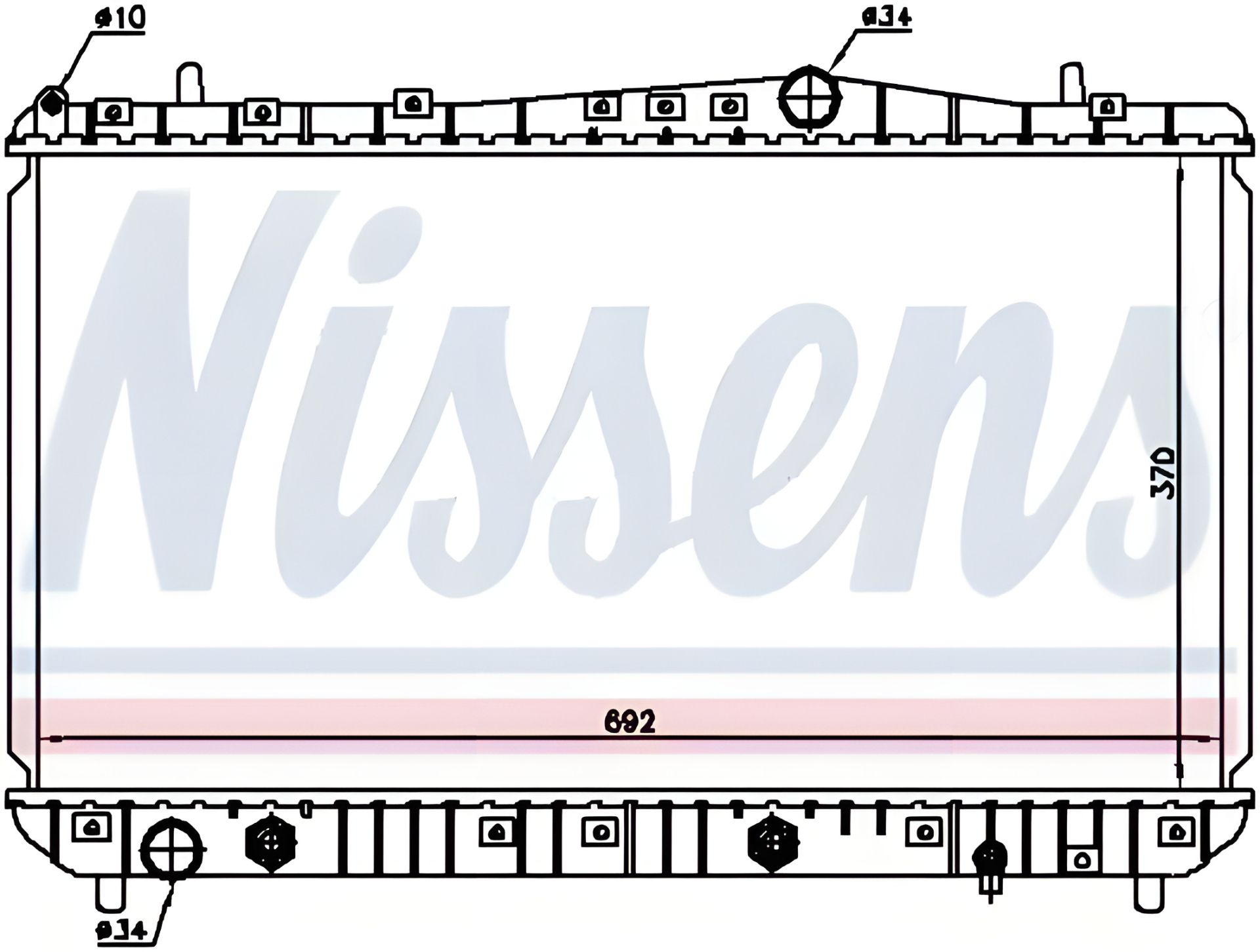 Радиатор для двигателя CHEVROLET LACETTI, DAEWOO NUBIRA, NISSENS (61634) Радиатор для двигателя CHEVROLET LACETTI, DAEWOO NUBIRA, NISSENS (61634)