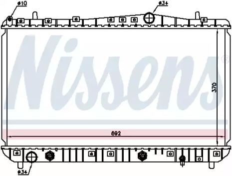 Chevrolot Lacetti, Daewoo Nubira, Nissens (61634) Радіатор охолодження двигуна