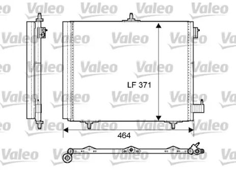 Радіатор, кондиціонер конденсатора DS DS, Peugeot 208, Valeo (814095)