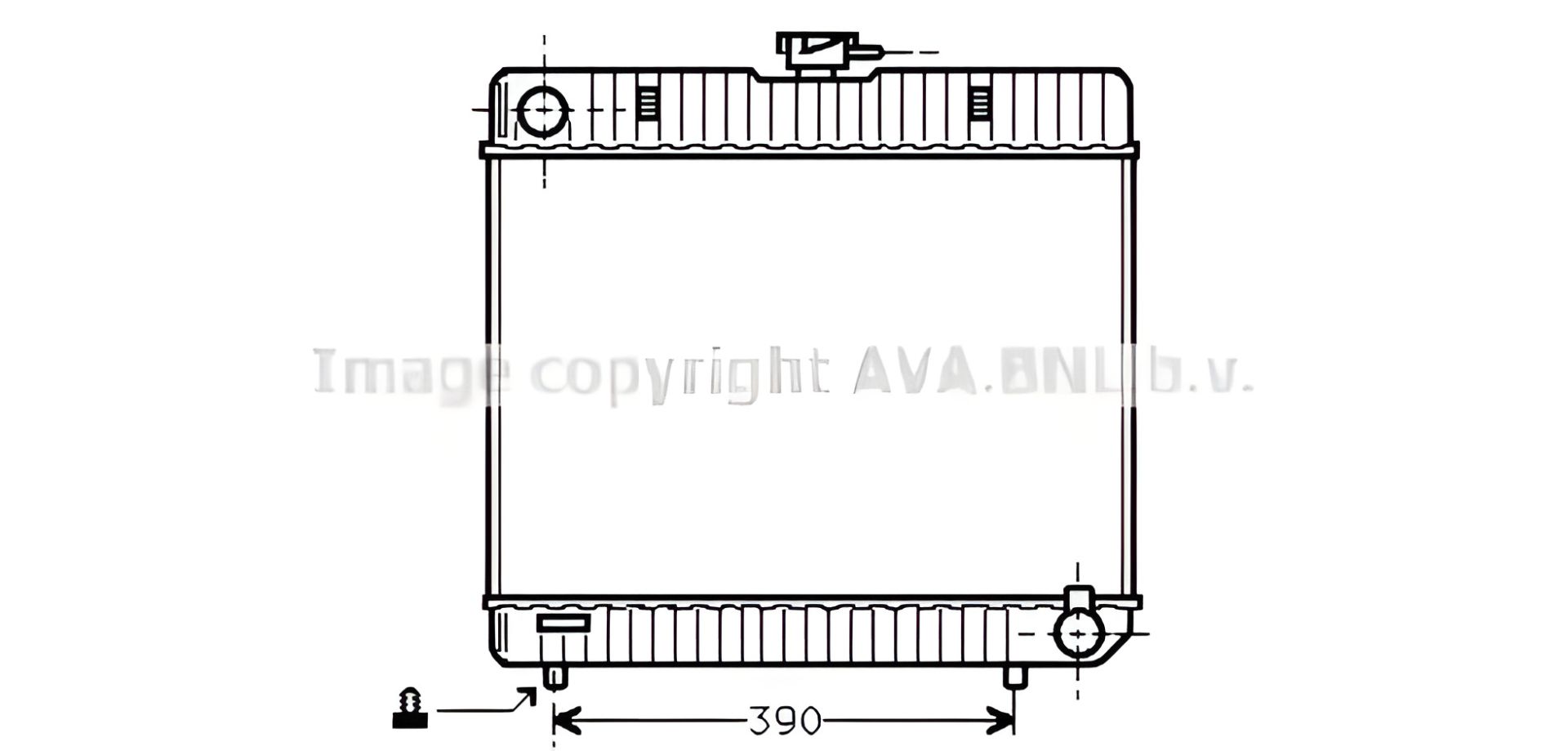 Радиатор двигателя MERCEDES-BENZ СЕДАН, AVA COOLING (MS2042) Радиатор двигателя MERCEDES-BENZ СЕДАН, AVA COOLING (MS2042)