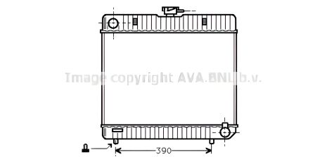 Охолодження двигуна радіатор MERCEDES-BENZ СЕДАН, AVA COOLING (MS2042)