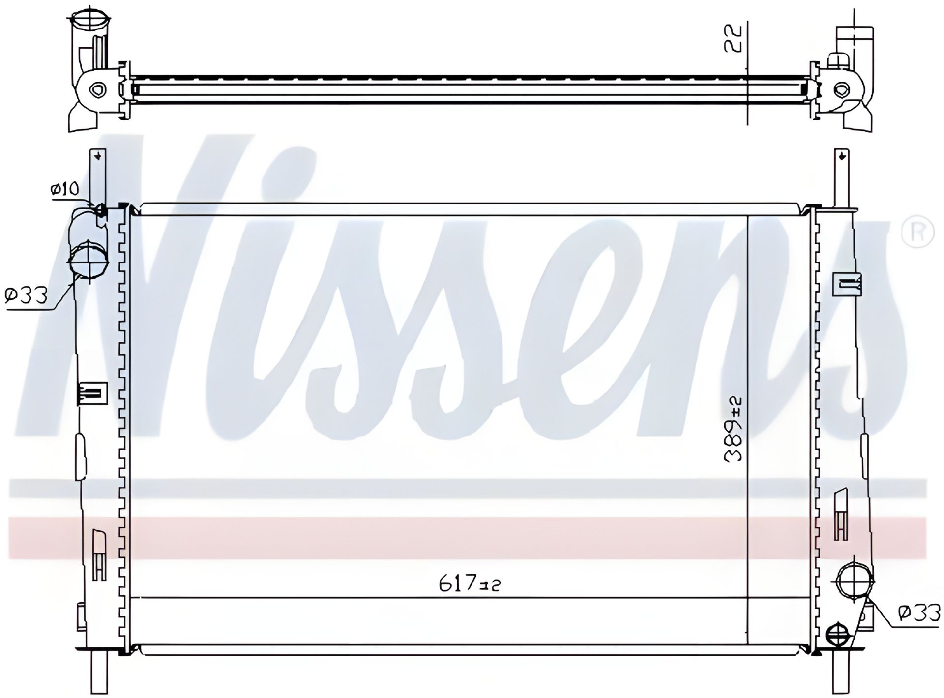Радіатор охолодження двигуна для FORD MONDEO, NISSENS (620411) Радіатор охолодження двигуна для FORD MONDEO, NISSENS (620411)