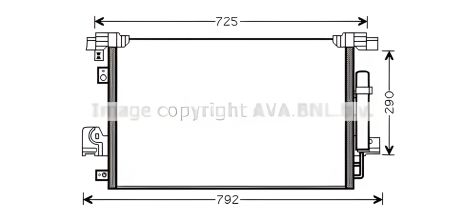 Конденсор кондиціонера радіатор PEUGEOT 4008, CITROËN C4, AVA COOLING (MT5210D)