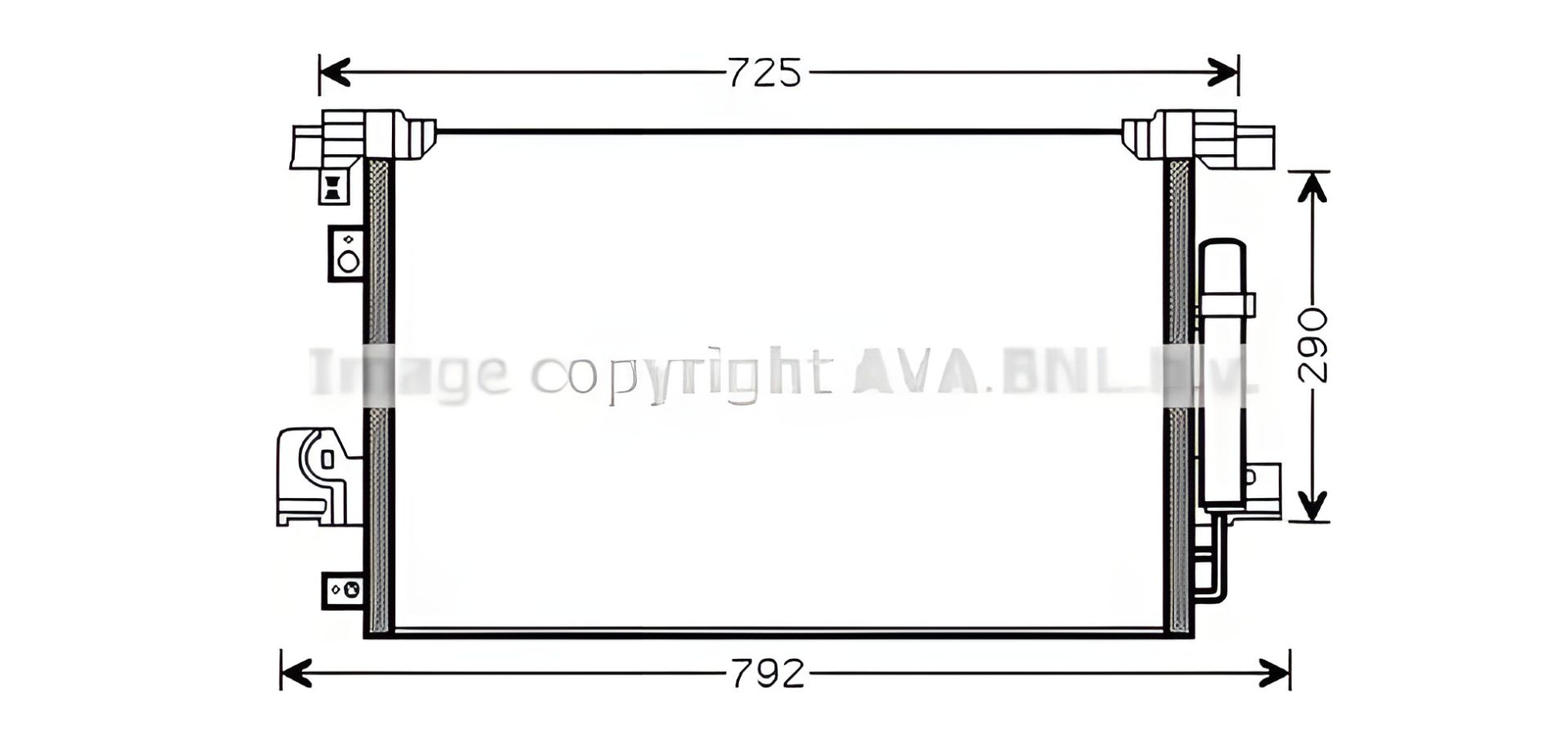 Конденсор кондиціонера радіатор PEUGEOT 4008, CITROËN C4, AVA COOLING (MT5210D) Конденсор кондиціонера радіатор PEUGEOT 4008, CITROËN C4, AVA COOLING (MT5210D)