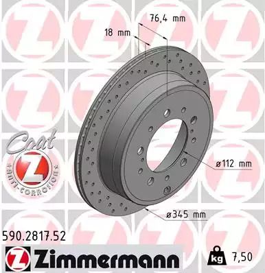 Brake Lexus LX, Toyota Land Cruiser, Zimmermann (590281752)