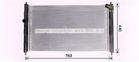 Радиатор двигателя охлаждения PEUGEOT 4008, CITROËN C4, AVA COOLING (MT2276)