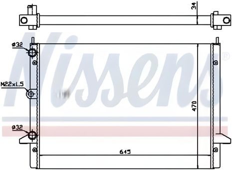 Радиатор охлаждения двигателя FORD GALAXY, VW SHARAN, NISSENS (63992)