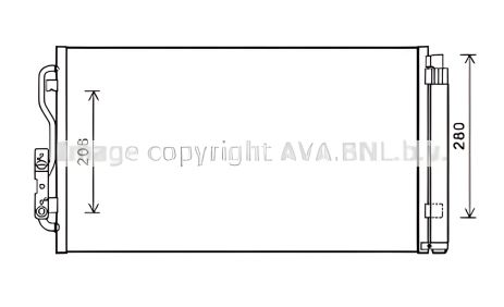 Конденсор кондиціонера BMW 2, AVA COOLING BWA5434D