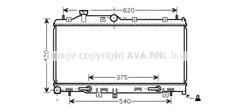 Двигунний радіатор для SUBARU FORESTER, AVA COOLING (SU2066)