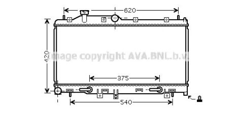 Радиатор охлаждения двигателя SUBARU FORESTER, AVA COOLING (SU2066)