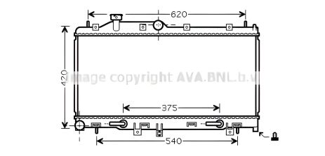 Охладитель двигателя SUBARU FORESTER, AVA COOLING (SU2066)