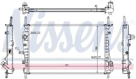 Охолодження двигуна Радіатор MONDEO FORD, NISSENS (62023A)
