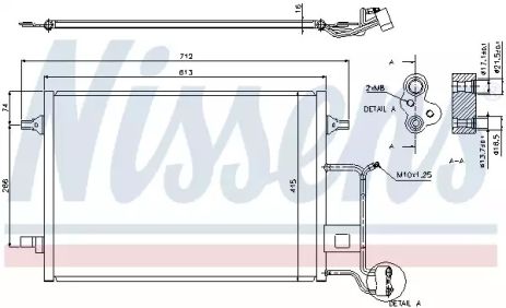 Радиатор, конденсор кондиционера VW PASSAT, AUDI A4, NISSENS (94601)