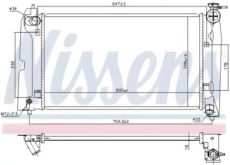 Охлаждающий радиатор двигателя EMGRAND EC7-RV, NISSENS 606685