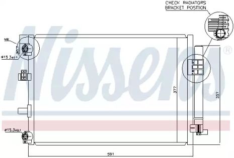 Радіатор, кондиціонер конденсатора Ford Focus, Nissens (940222)