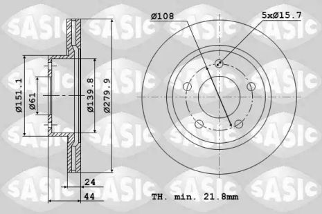 Brake Renault Kangoo, Sasic (6104036)