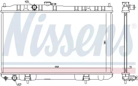 Nissan Almera, радіатор охолодження двигуна Nissens (68751)