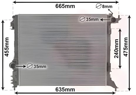 RENAULT MEGANE радіатор двигуна охолодження, Van Wezel (43012709)