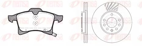 Тормозной комплект: 2 диска + 4 колодки для VAUXHALL MERIVA, OPEL MERIVA от REMSA (8103600) Тормозной комплект: 2 диска + 4 колодки для VAUXHALL MERIVA, OPEL MERIVA от REMSA (8103600)
