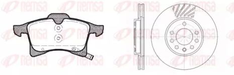 Гальмівний набір, 2 диски+4 прокладки Vauxhall Meriva, Opel Meriva, REMSA (8103600)