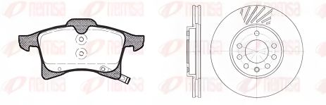 Тормозной комплект: 2 диска + 4 колодки для VAUXHALL MERIVA, OPEL MERIVA от REMSA (8103600) Тормозной комплект: 2 диска + 4 колодки для VAUXHALL MERIVA, OPEL MERIVA от REMSA (8103600)