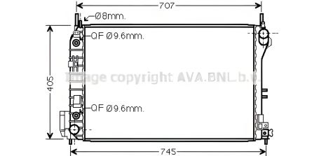 Радиатор двигателя для FIAT CROMA, OPEL VECTRA, AVA COOLING (OLA2341)