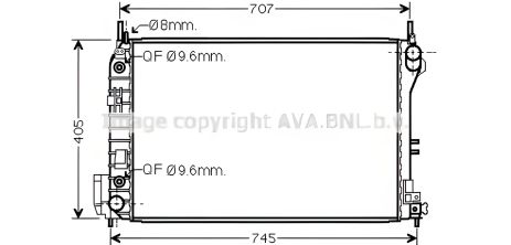 Радіатор двигуна охолоджувальний AVA COOLING FIAT CROMA, OPEL VECTRA (OLA2341)