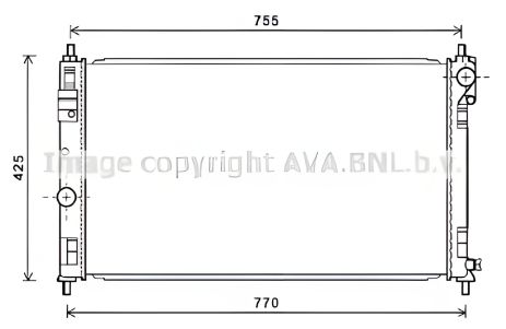 Радиатор для двигателя CHRYSLER SEBRING, DODGE CALIBER, AVA COOLING (CRA2121)