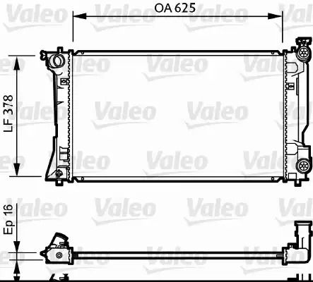 Радіатор охолодження двигуна TOYOTA AVENSIS, VALEO (734712)