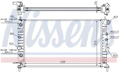 Двигательный радиатор для VAUXHALL VECTRA, OPEL VECTRA, NISSENS (63078) Двигательный радиатор для VAUXHALL VECTRA, OPEL VECTRA, NISSENS (63078)