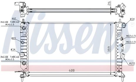 Двигательный радиатор для VAUXHALL VECTRA, OPEL VECTRA, NISSENS (63078) Двигательный радиатор для VAUXHALL VECTRA, OPEL VECTRA, NISSENS (63078)