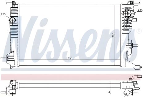 Моторный радиатор охлаждения для RENAULT MEGANE, NISSENS (637647) Моторный радиатор охлаждения для RENAULT MEGANE, NISSENS (637647)