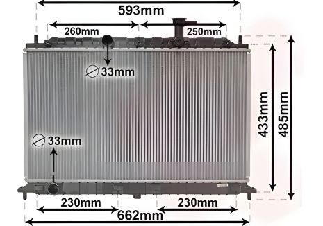 Двигательный радиатор охлаждения KIA RIO, Van Wezel (83002077)