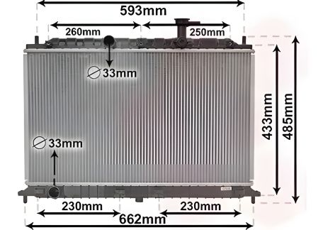 Двигательный радиатор охлаждения KIA RIO, Van Wezel (83002077)
