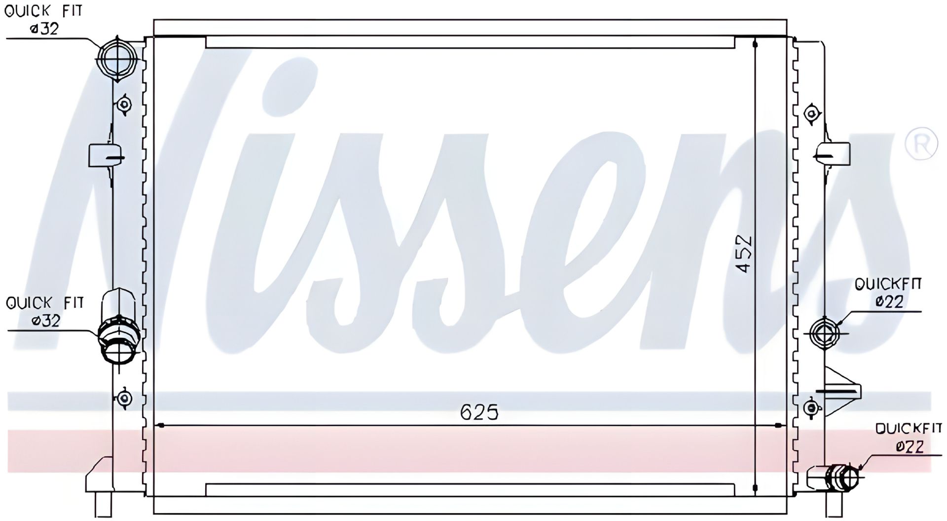 Радиатор охлаждения двигателя SKODA YETI, VW BEETLE, NISSENS (Модель 65295) Радиатор охлаждения двигателя SKODA YETI, VW BEETLE, NISSENS (Модель 65295)