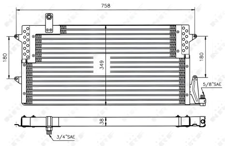Конденсор радіатор кондиціонера VW PASSAT, NRF (35534) Конденсор радіатор кондиціонера VW PASSAT, NRF (35534)