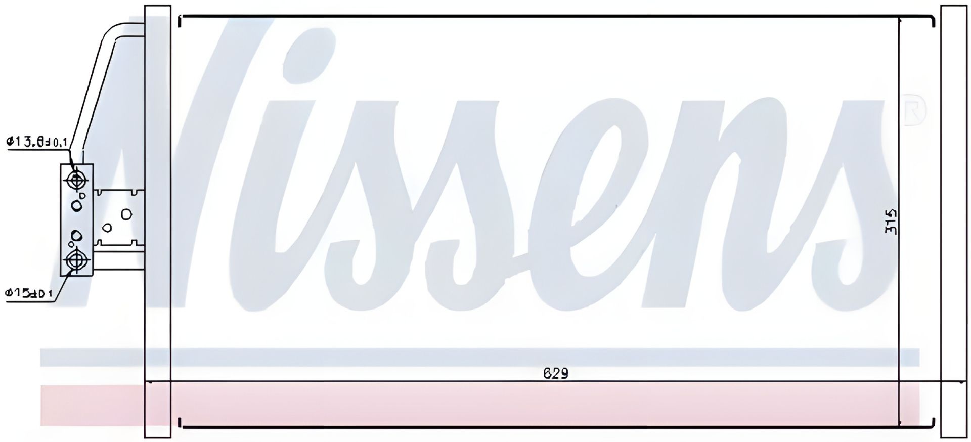 Конденсор кондиціонера, радіатор BMW 5, NISSENS (94579) Конденсор кондиціонера, радіатор BMW 5, NISSENS (94579)