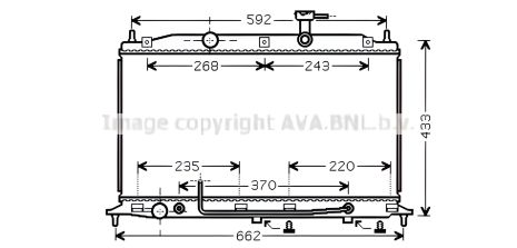 Двигательный радиатор охлаждения HYUNDAI ACCENT, AVA COOLING (HYA2177)
