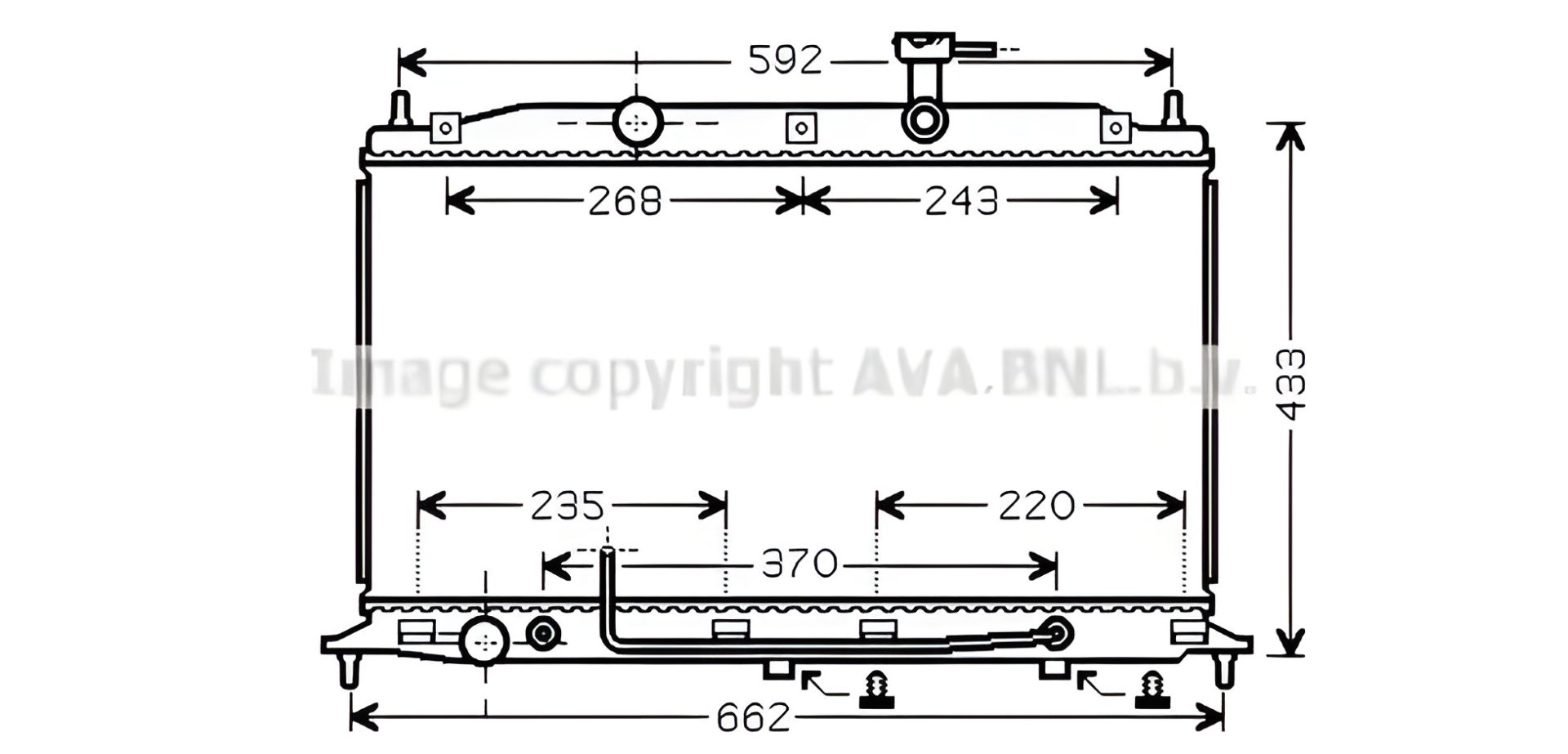 Двигательный радиатор охлаждения HYUNDAI ACCENT, AVA COOLING (HYA2177) Двигательный радиатор охлаждения HYUNDAI ACCENT, AVA COOLING (HYA2177)