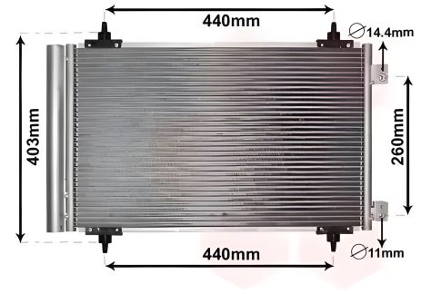 Конденсаторный радиатор TOYOTA PROACE, FIAT SCUDO, Van Wezel (09005263)