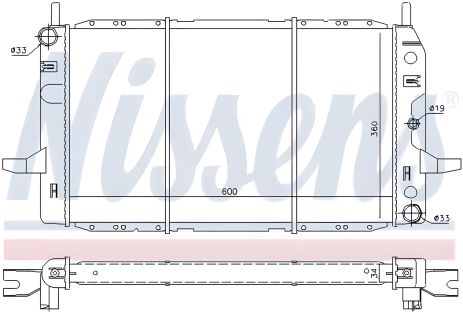 Охолодження двигуна радіатор NISSENS (FORD SIERRA 62224) Охолодження двигуна радіатор NISSENS (FORD SIERRA 62224)