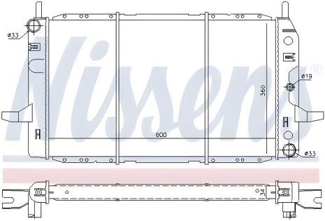 Охолодження двигуна радіатор NISSENS (FORD SIERRA 62224) Охолодження двигуна радіатор NISSENS (FORD SIERRA 62224)