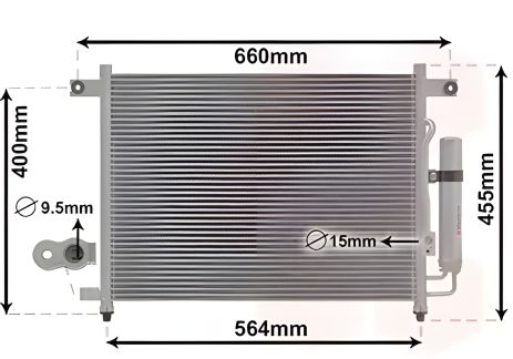 Конденсор кондиціонера радіатор CHEVROLET AVEO, DAEWOO LANOS, Van Wezel (81005061)
