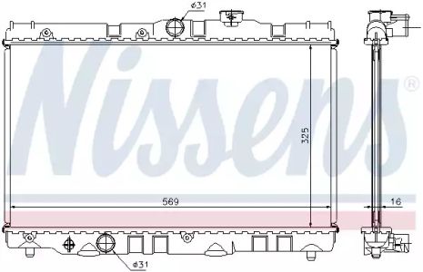 Радіатор охолодження двигуна TOYOTA CARINA, NISSENS (64741)